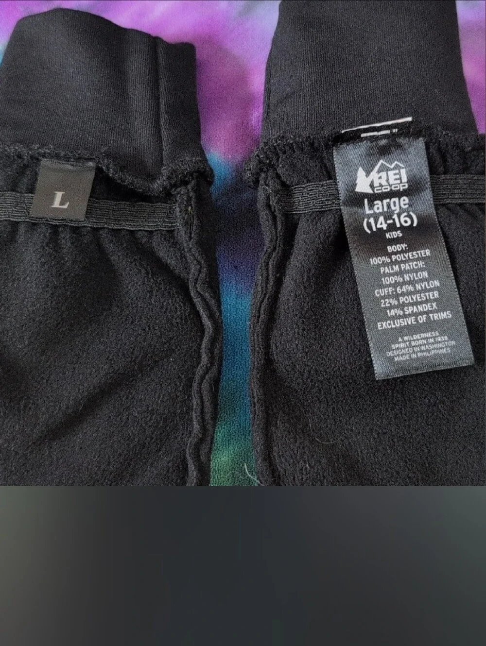 Black Kid's Fleece Mittens - Comfortable Winter Mittens